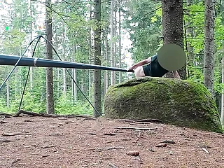 Alfresco in Public Anal Fucking an Object I forged in the Woods Deep Anal